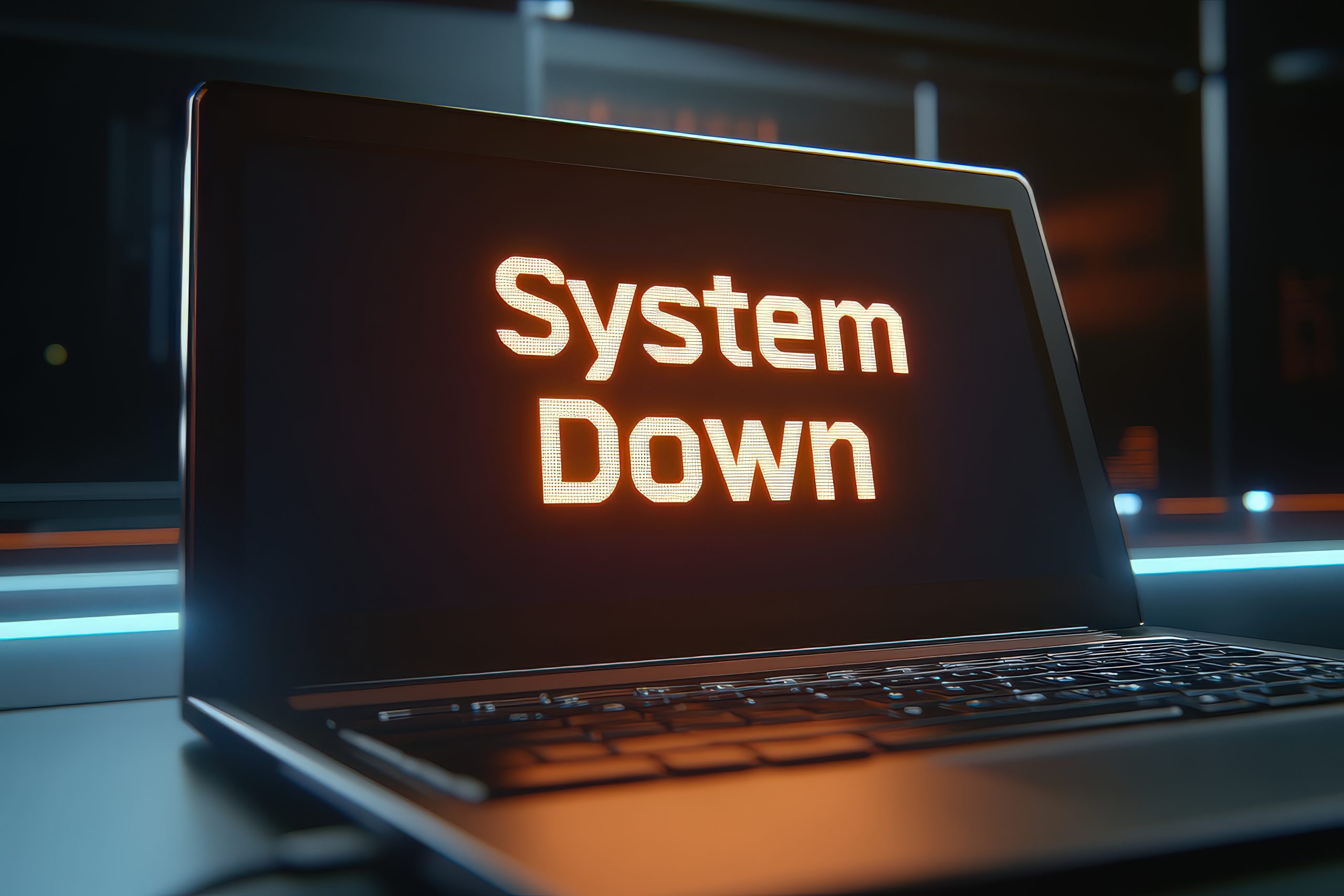 system failure, system outage, network outage, downtime